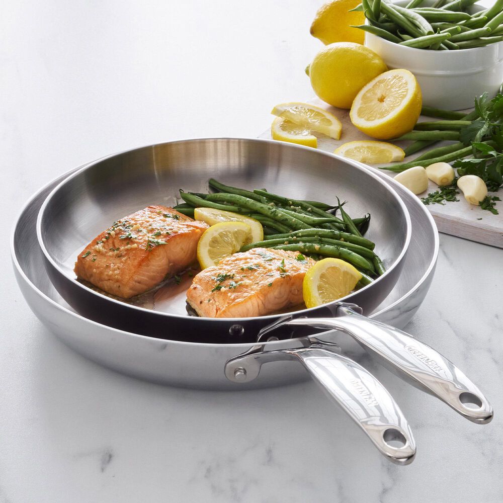Green Pan Valencia Pro 2-Piece Uncoated Open Frypan Set in Stainless Steel, , large