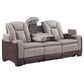 Titanic Furniture Power Reclining Sofa with Power Headrest in Brown, , large