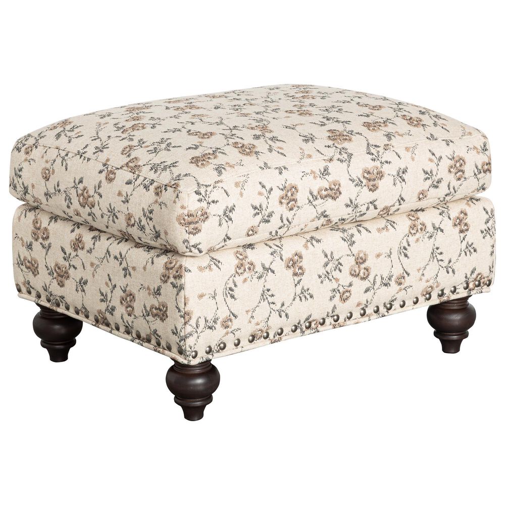 Smith Brothers Traditional Rectangular Ottoman in Blue, , large