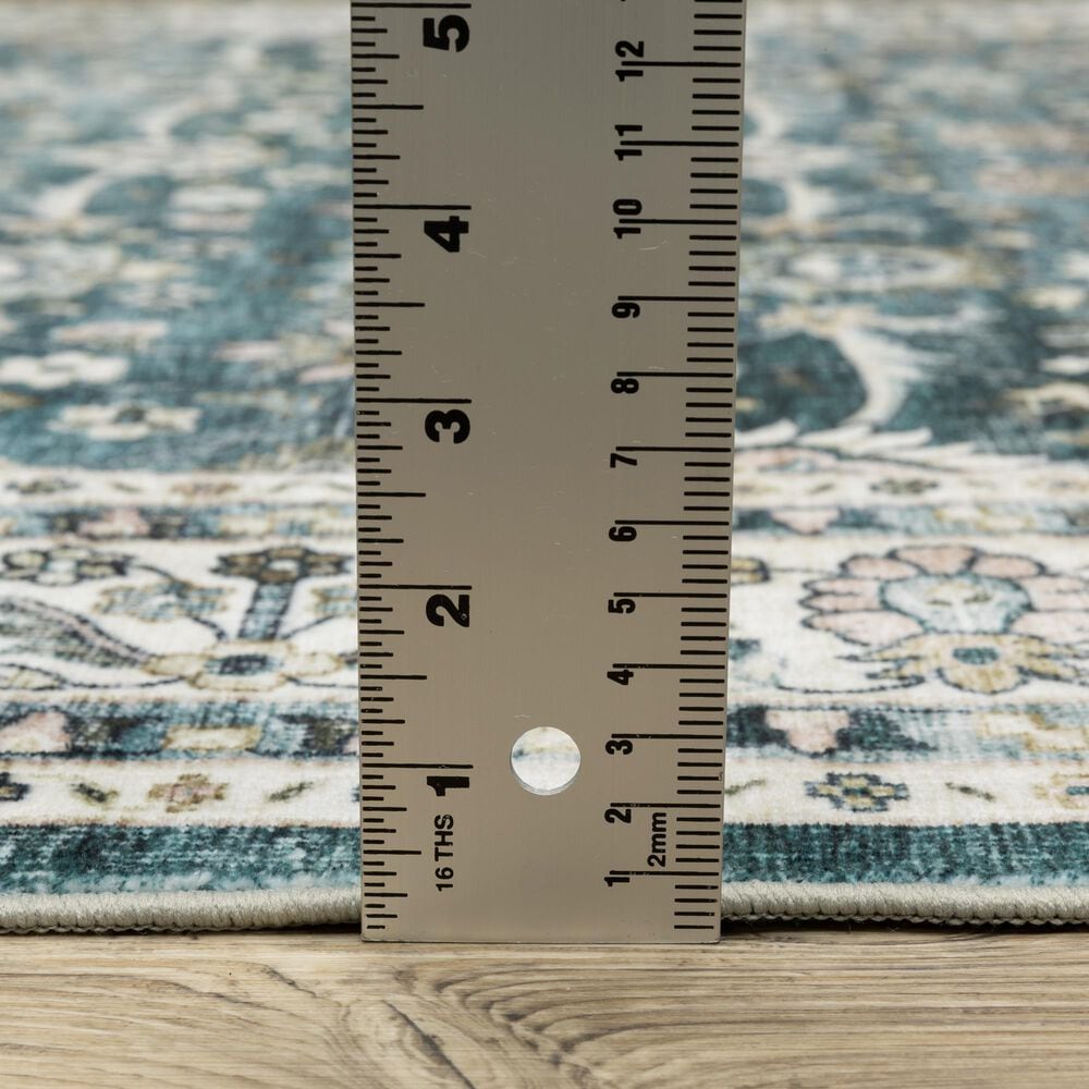 Oriental Weavers Sumter 2&#39; x 3&#39; Teal and Ivory Area Rug, , large