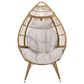 Hearth and Haven Serina Patio Teardrop Chair with Water Resistant Cushion in Natural, , large