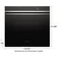 Fisher & Paykel Series 9 30" Contemporary Single Electric Wall Oven with 17 Functions in Stainless Steel and Black, , large