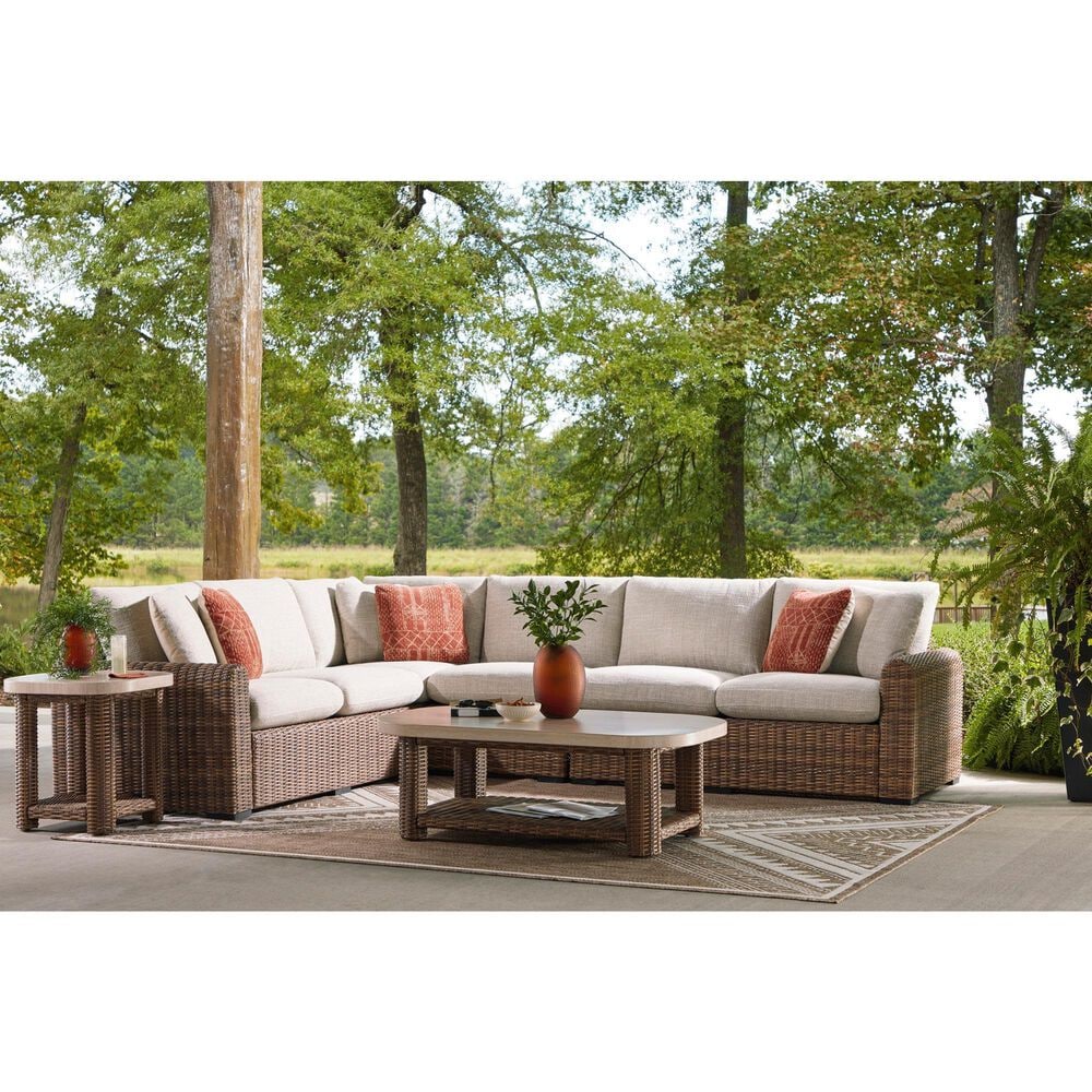 Ashley Dolan Creek 4-Piece Outdoor Sectional in Beige, , large