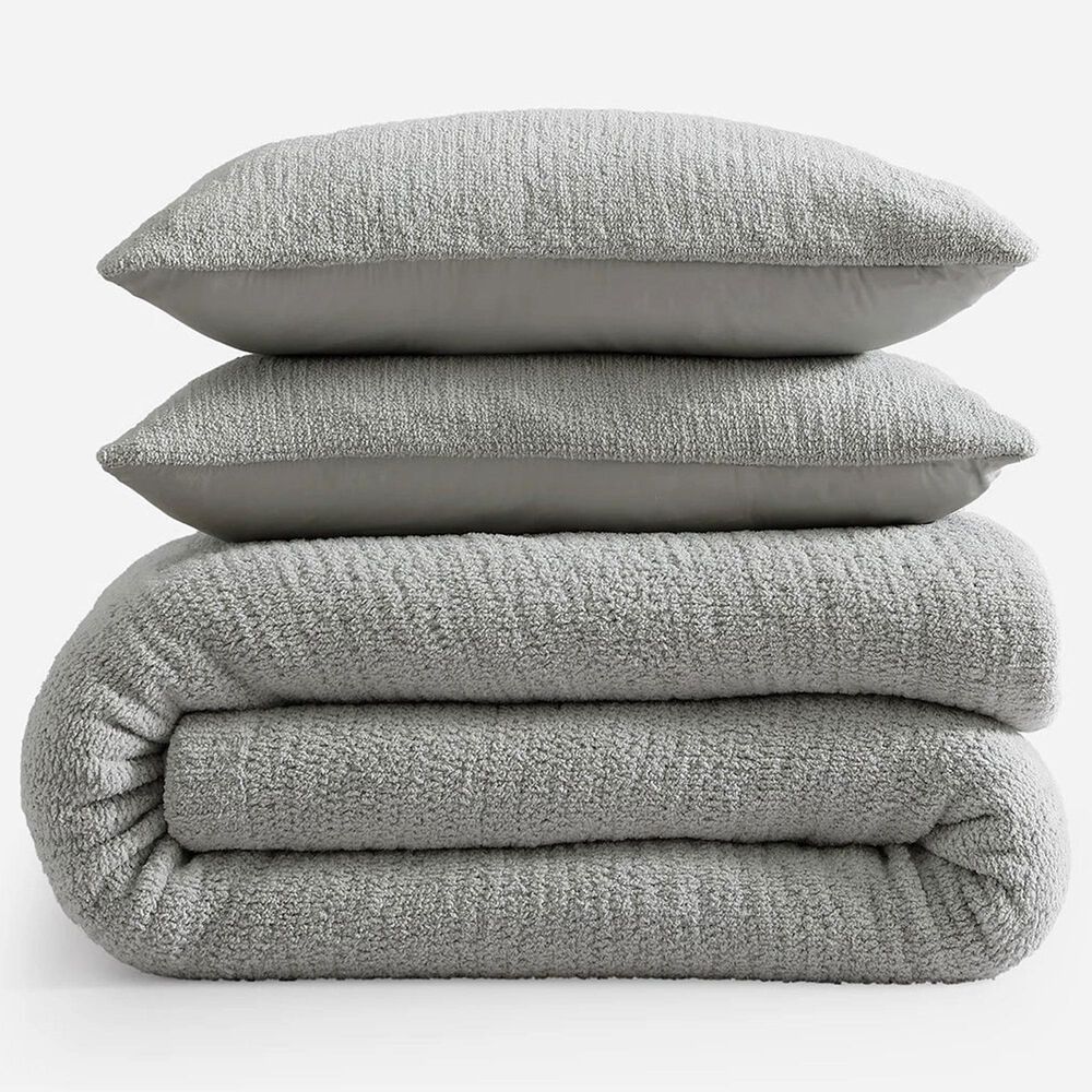 Sunday Citizen 3-Piece Snug Stitch Queen Comforter Set in Cloud Gray, , large