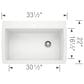 Blanco Diamond 34" Super Single Dual Mount Kitchen Sink in White, , large