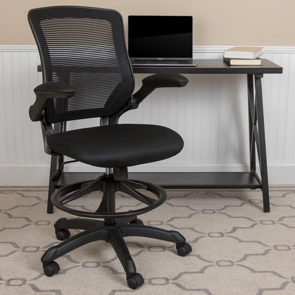 Flash Furniture Drafting Chair in Black, , large