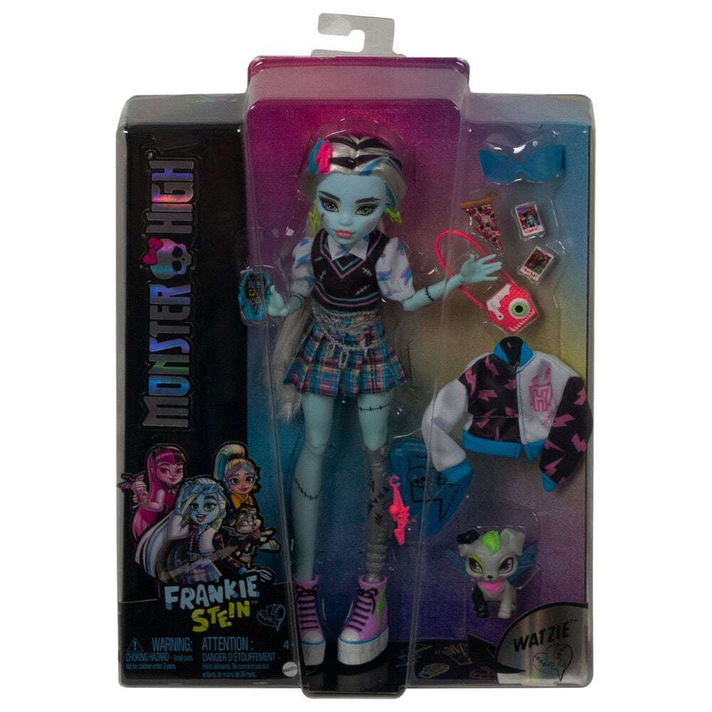 Monster High Frankie Stein Doll with Pet and Accessories, , large