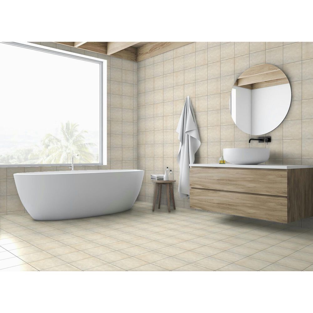 Emser Passion Crema 9&quot; x 9&quot; Matte Porcelain Tile, , large