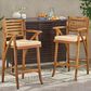 Hearth and Haven Hermosa Outdoor Bar Stool with Cushion in Brown (Set of 2), , large