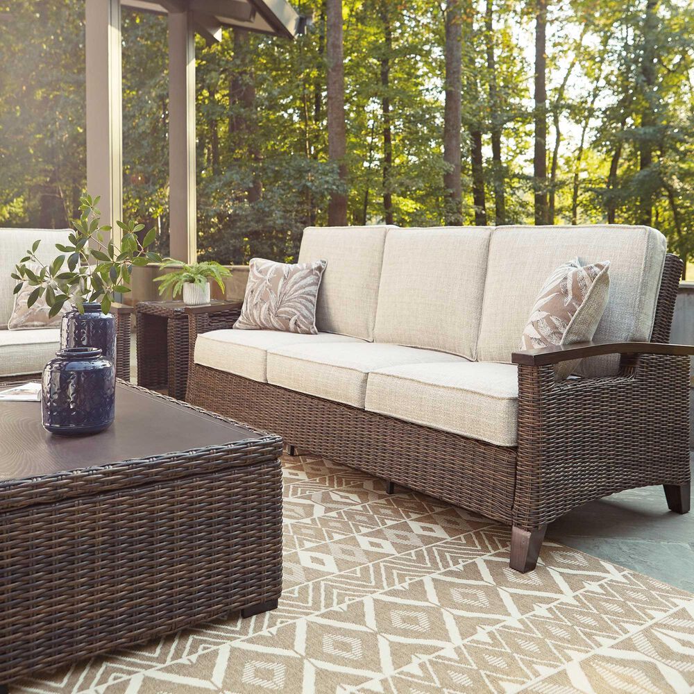 Ashley Paradise Trail Sofa in Medium Brown, , large