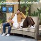 HOMLUX 6-Piece Patio Conversation Set with Coffee Table in Beige, , large