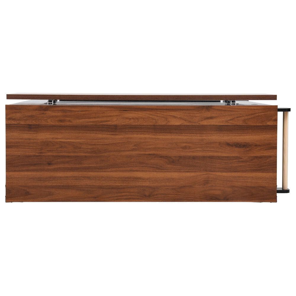 HOMLUX 53" Kitchen Island with Two Tempered Glass Cabinet Door in Black, , large