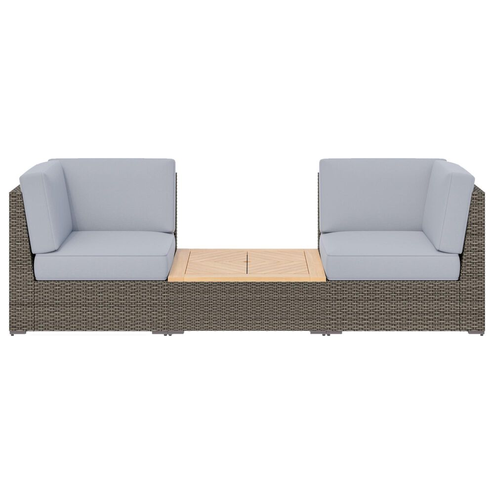 Homestyles Boca Raton 3-Piece Patio Set in Brown and Gray, , large