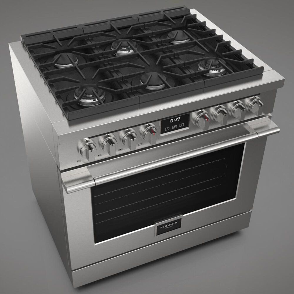 Fulgor Milano Accento 5.7 Cu. Ft. 36&quot; Professional All Gas Range in Stainless Steel, , large