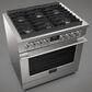 Fulgor Milano Accento 5.7 Cu. Ft. 36" Professional All Gas Range in Stainless Steel, , large