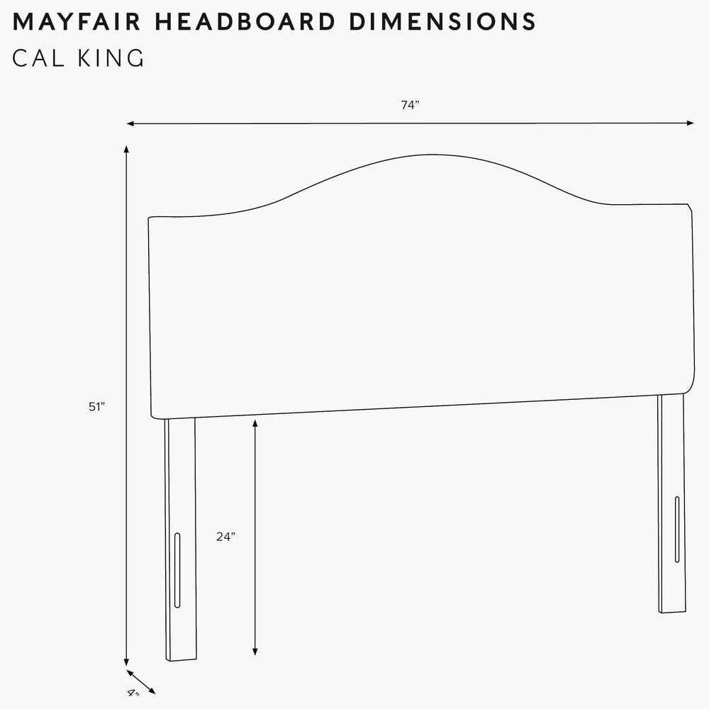 Skyline Furniture Mayfair California King Headboard in Aviary Black and Cream, , large