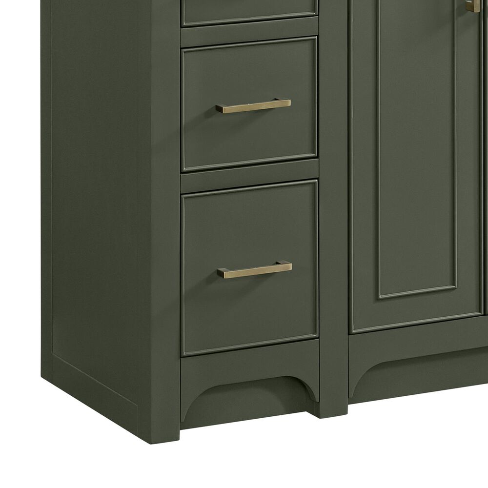 37B Lucerne 48" Single Bathroom Vanity in Deep Olive Green with Marble Top and Backsplash, , large