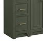 37B Lucerne 48" Single Bathroom Vanity in Deep Olive Green with Marble Top and Backsplash, , large