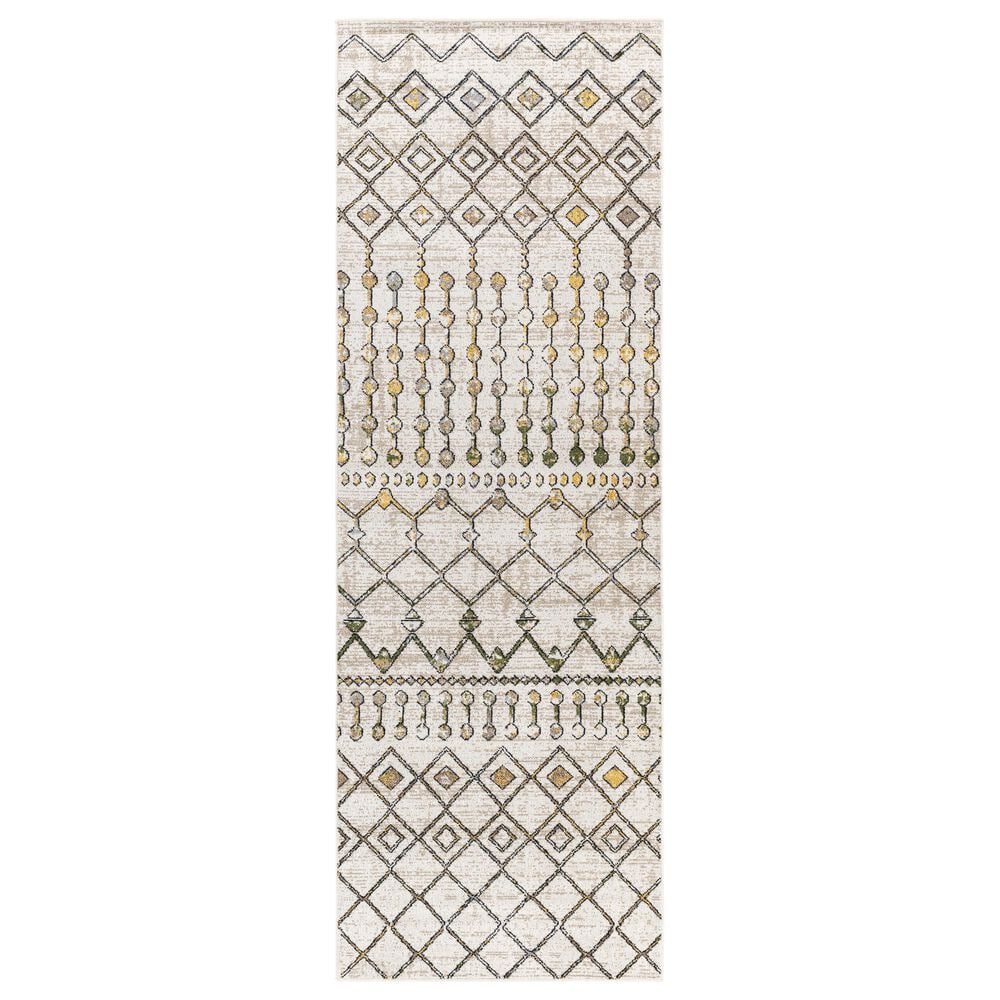 Surya Lavadora 2"7" x 7"3" Sage, Mustard, Black, Gray and Light Beige Runner, , large