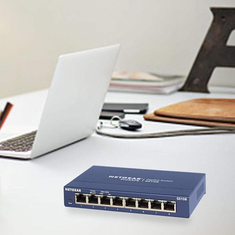 NETGEAR 8-Port Gigabit Ethernet Unmanaged Switch in Blue, , large