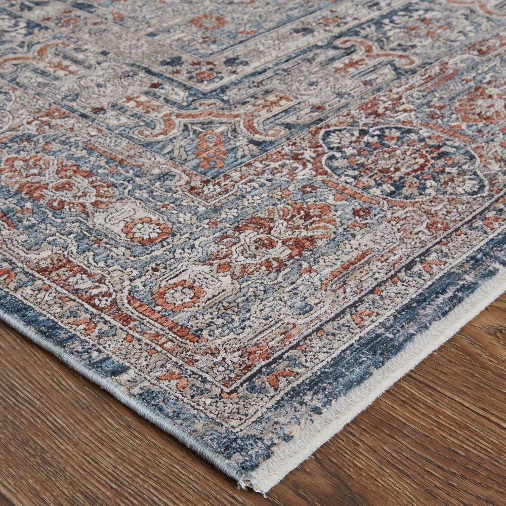 Feizy Marquette 3778F 4&#39; x 5&#39;3&quot; Rust and Blue Area Rug, , large