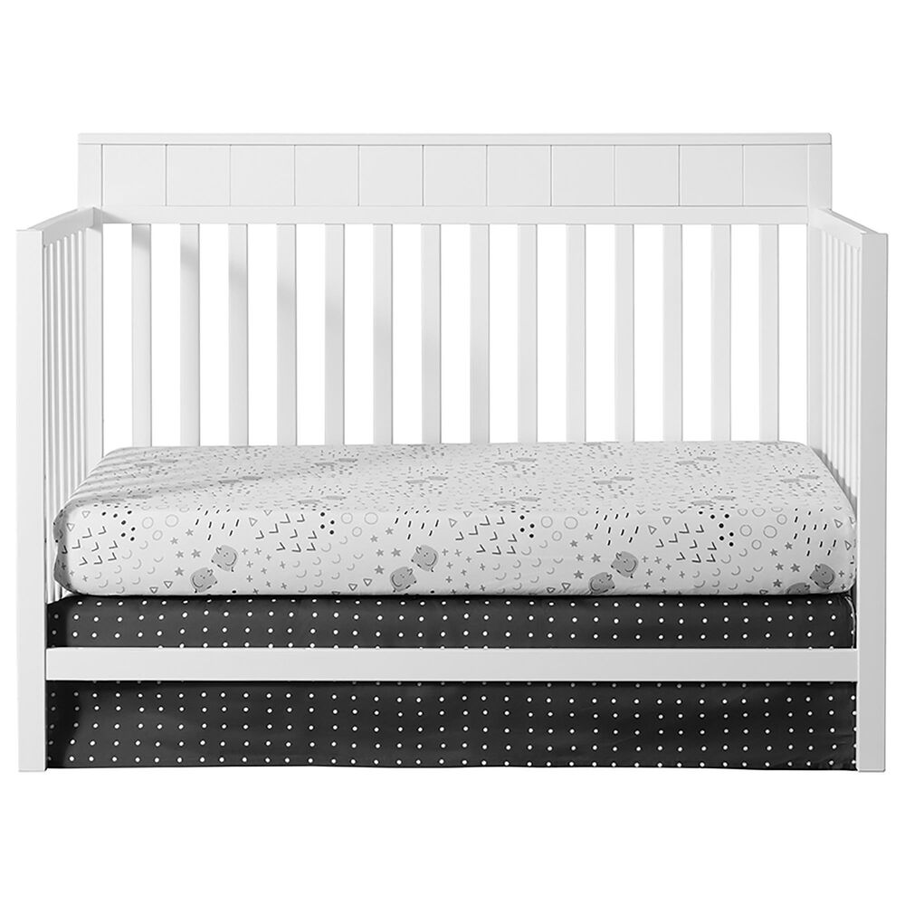 Oxford Baby Logan 4-In-1 Convertible Crib in Snow White, , large