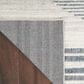 Nourison Astra Machine Washable ASW05 7"10" x 10" Ivory and Blue Area Rug, , large