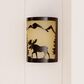 Vaxcel Yellowstone 1-Light Moose Wall Sconce in Burnished Bronze, , large