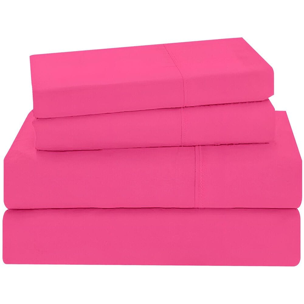 Trade Linker 3-Piece Twin/Twin XL Microfiber Sheet Set in Hot Pink, , large