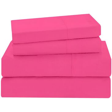 Trade Linker 3-Piece Twin/Twin XL Microfiber Sheet Set in Hot Pink, , large