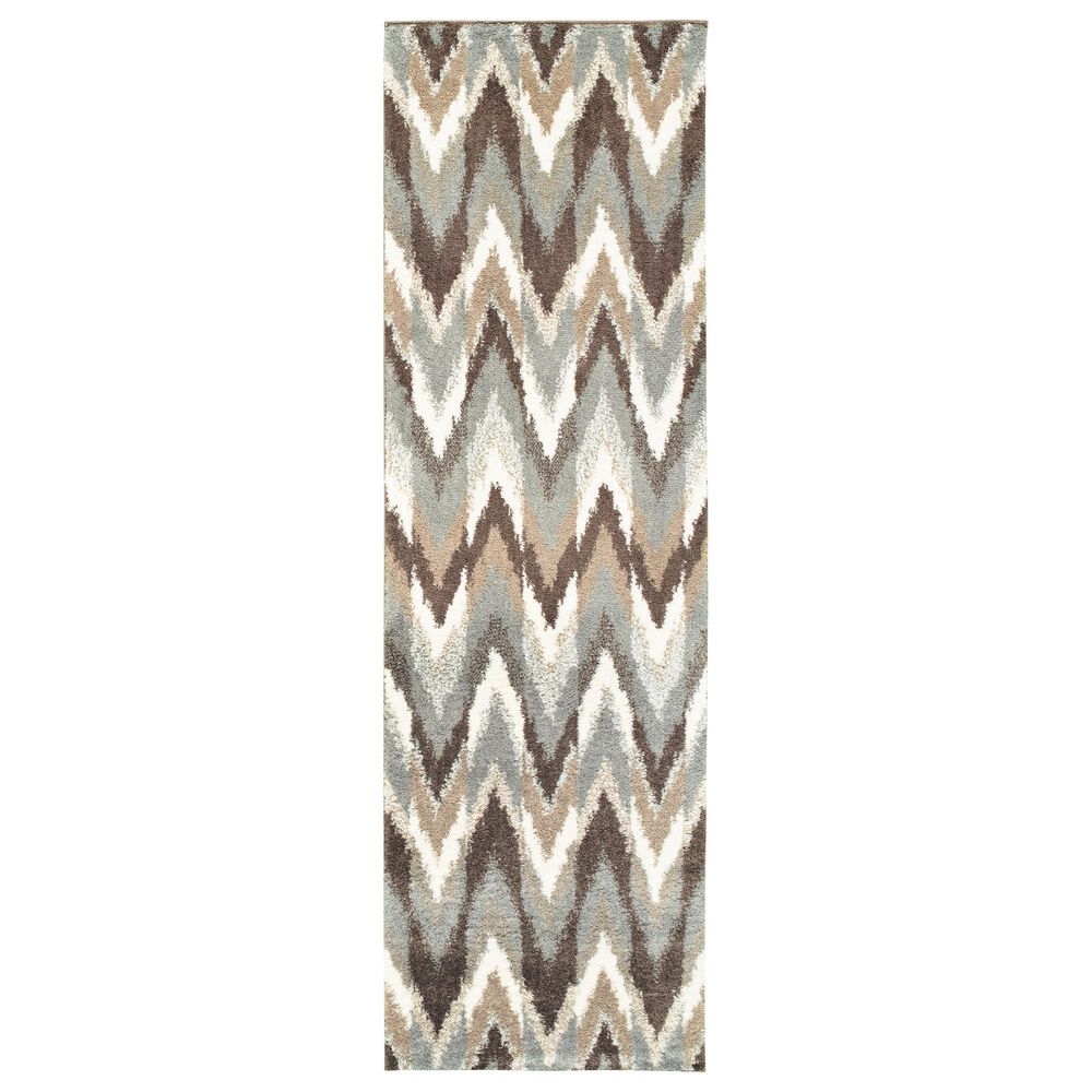 Oriental Weavers Verona Grey and Taupe 2"3" x 7"6" Runner, , large