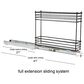 Household Essentials Glidez 2-Tier Multipurpose Pull Out/Slide Out Storage Organizer in Black, , large