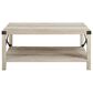 Walker Edison Barn Door Coffee Table in White Oak, , large
