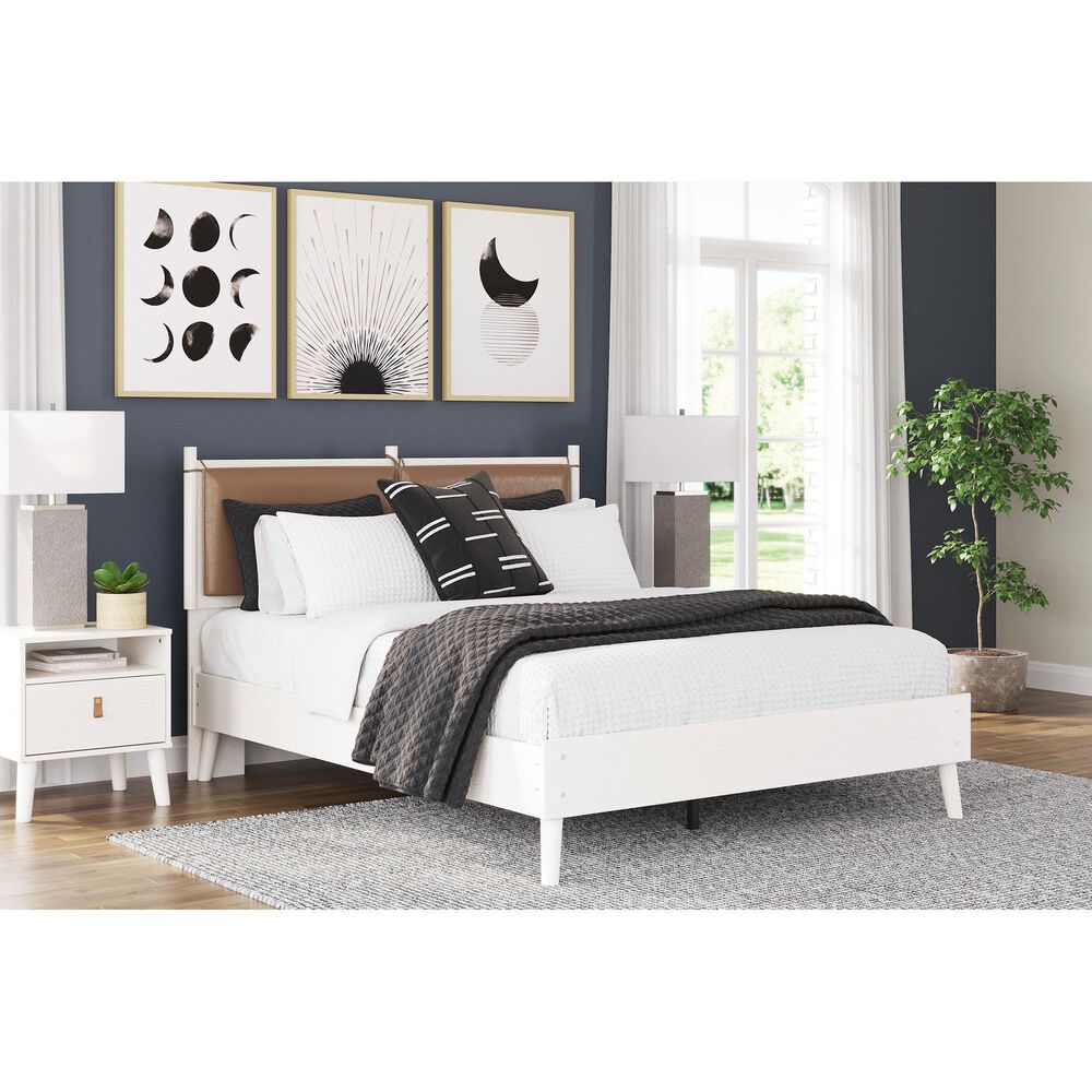 Ashley Aprilyn Queen Panel Headboard in White, , large