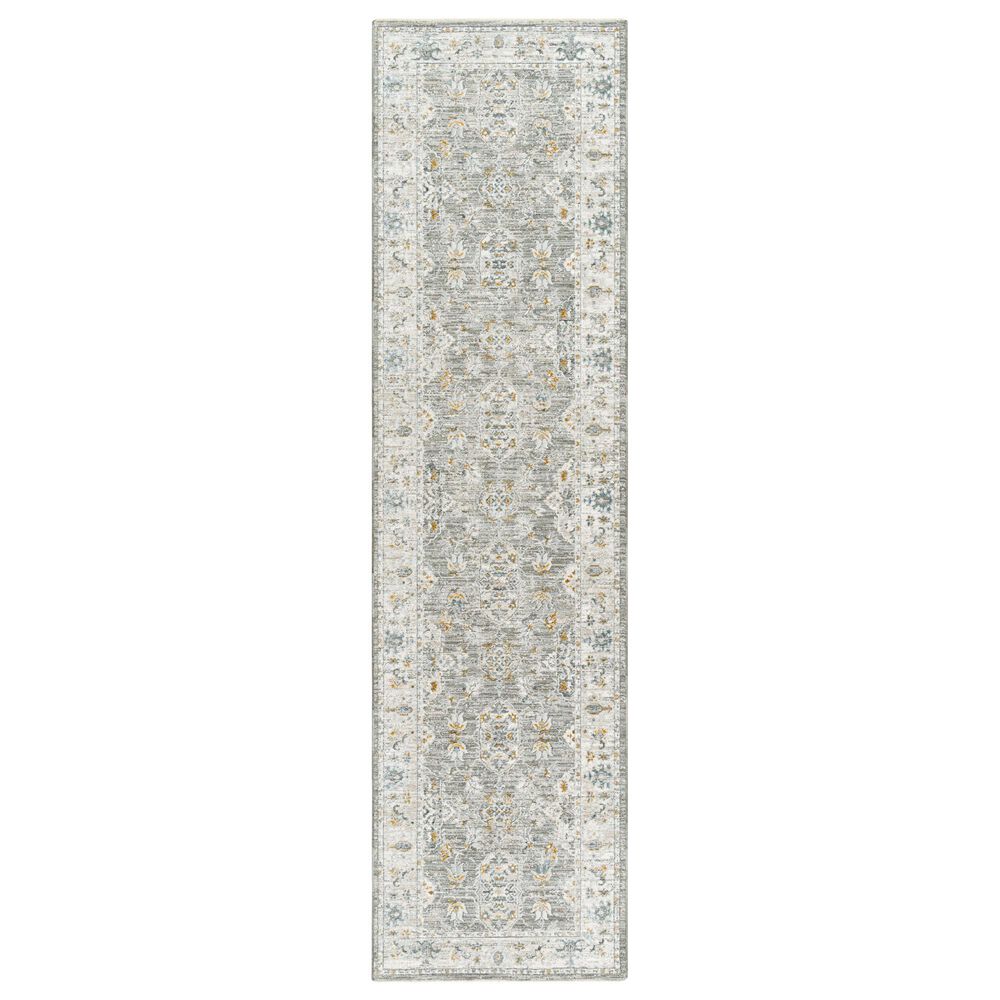 Surya Dresden Gray, White, Medium Gray, Mustard, Light Slate and Denim 2&#39;7&quot; x 10&#39; Runner, , large