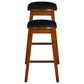Linon Home Decor Culver Counter Stool with Black Cushion in Brown (Set of 2), , large
