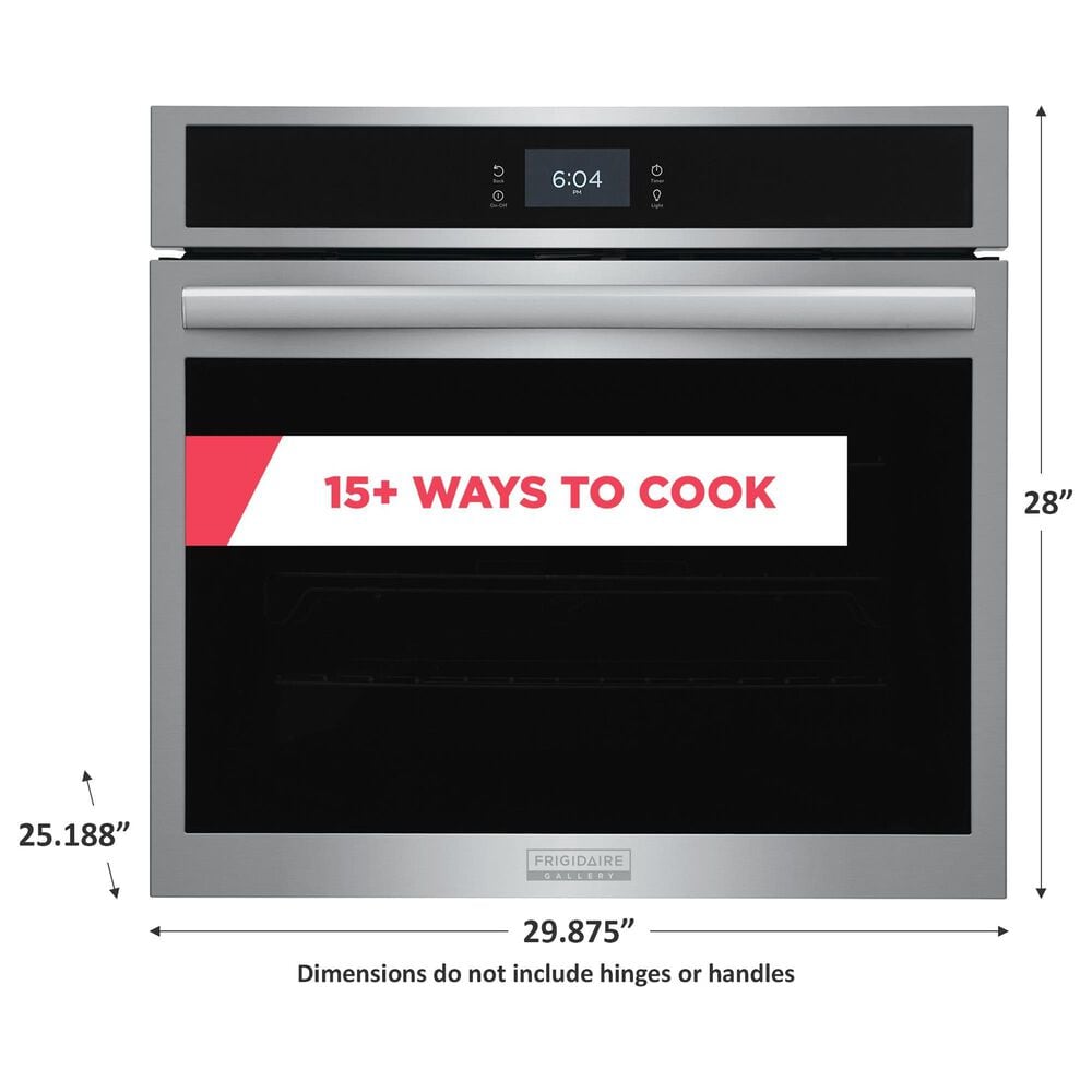 Frigidaire Gallery 30'' Single Electric Wall Oven with Total Convection in Stainless Steel, , large
