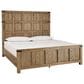 Millenium Ridgester King Panel Bed with Two Nightstands in Light Brown with USB Ports, , large
