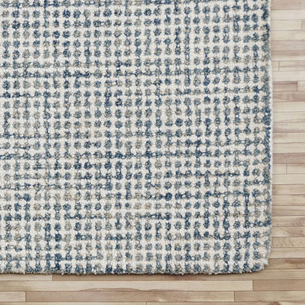 L&amp;R Resources Criss Cross Ivory and Stone Blue 5&#39; x 7&#39;9&quot; Area Rug, , large