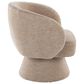 LumiSource Fran Swivel Accent Chair in Light Brown, , large