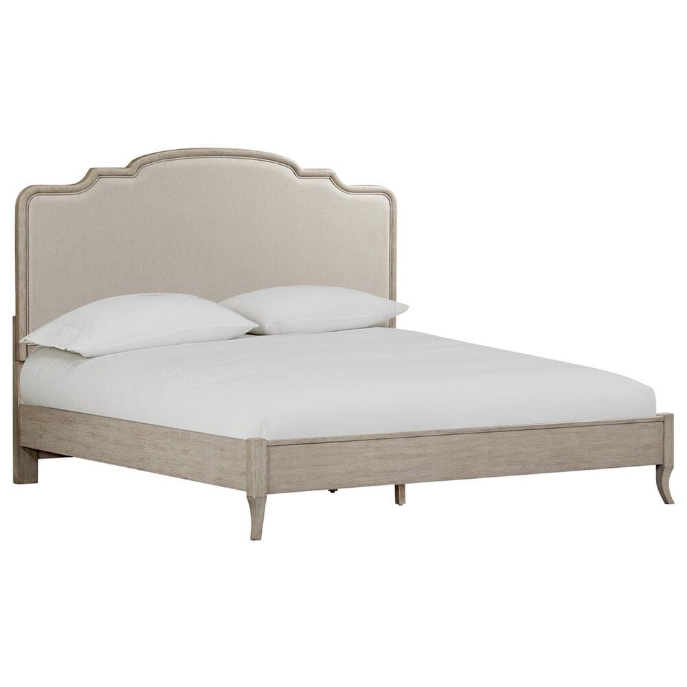 Riva Ridge Provence Queen Platform Bed in Linen with USB Ports, , large