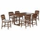 Mayberry Hill Glinda 7-Piece Rectangular Dining Set in Brown, , large