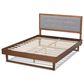 Baxton Studio Viviana King Platform Bed in Gray/Walnut, , large