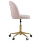 Linon Home Decor Adalynn Swivel Desk Chair with Blush Pink Cushion in Gold, , large