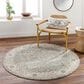 Surya Dresden Deep Teal, Dusty Sage, Taupe, Off-White, Light Gray, Olive and Mustard 7"10" Round Area Rug, , large