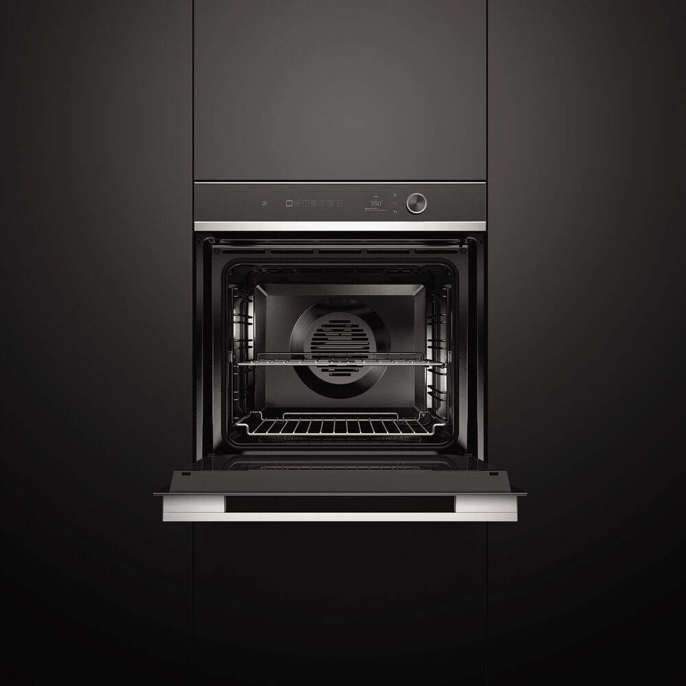 Fisher &amp; Paykel Series 7 24&quot; Contemporary Single Electric Wall Oven with 16 Functions in Stainless Steel and Black, , large