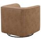 Golden Wave Furniture Whirlaway Swivel Accent Chair in Saddle Brown, , large
