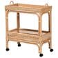 Baxton Studio Lombok Rattan Wine Cart in Natural Brown, , large