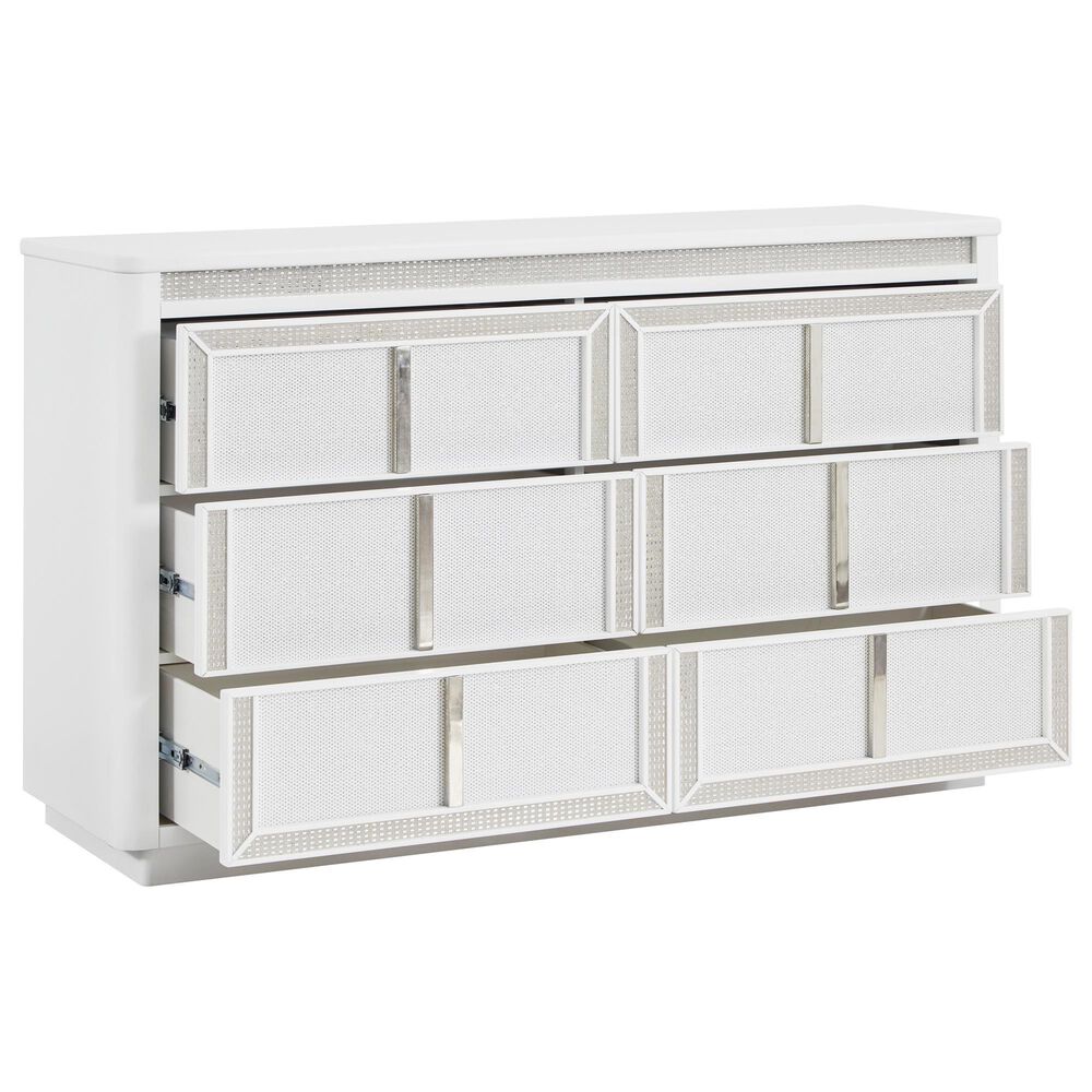 Millenium Chalanna 6-Drawer Dresser and Mirror in White, , large