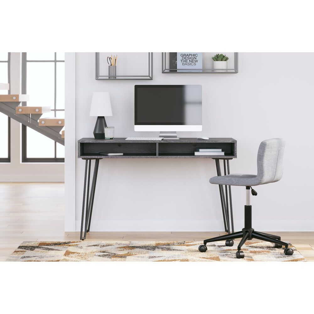 Ashley Strumford Home Office Desk in Charcoal and Black, , large